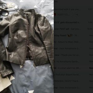 XS Le Chateau leather coat black